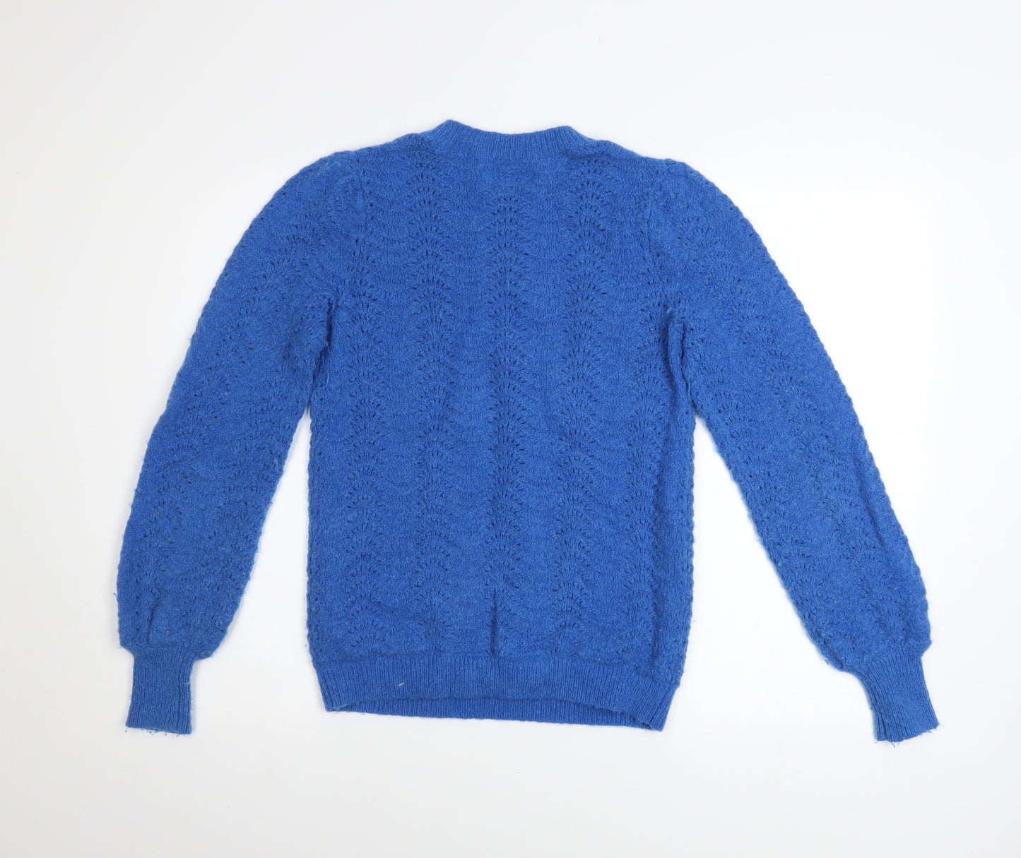 Hush Womens Blue XXS Crew Neck Long Sleeve Knit Jumper
