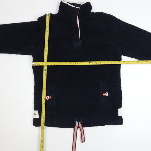 Joules Women Navy Size 8 1/2 Zip Fleece Pullover Sweatshirt