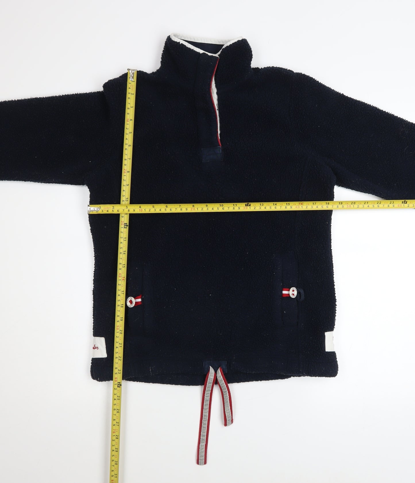 Joules Women Navy Size 8 1/2 Zip Fleece Pullover Sweatshirt