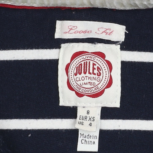 Joules Women Navy Size 8 1/2 Zip Fleece Pullover Sweatshirt