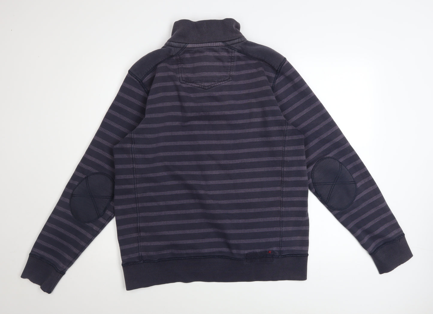 Fat Face Men's Blue Striped Henley Sweatshirt Size M