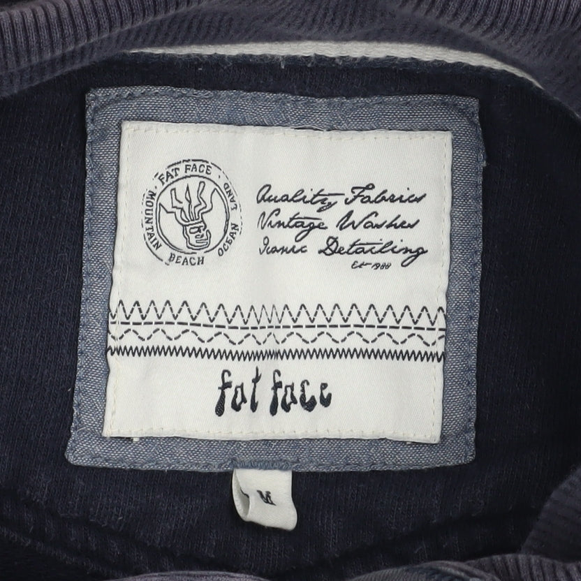 Fat Face Men's Blue Striped Henley Sweatshirt Size M