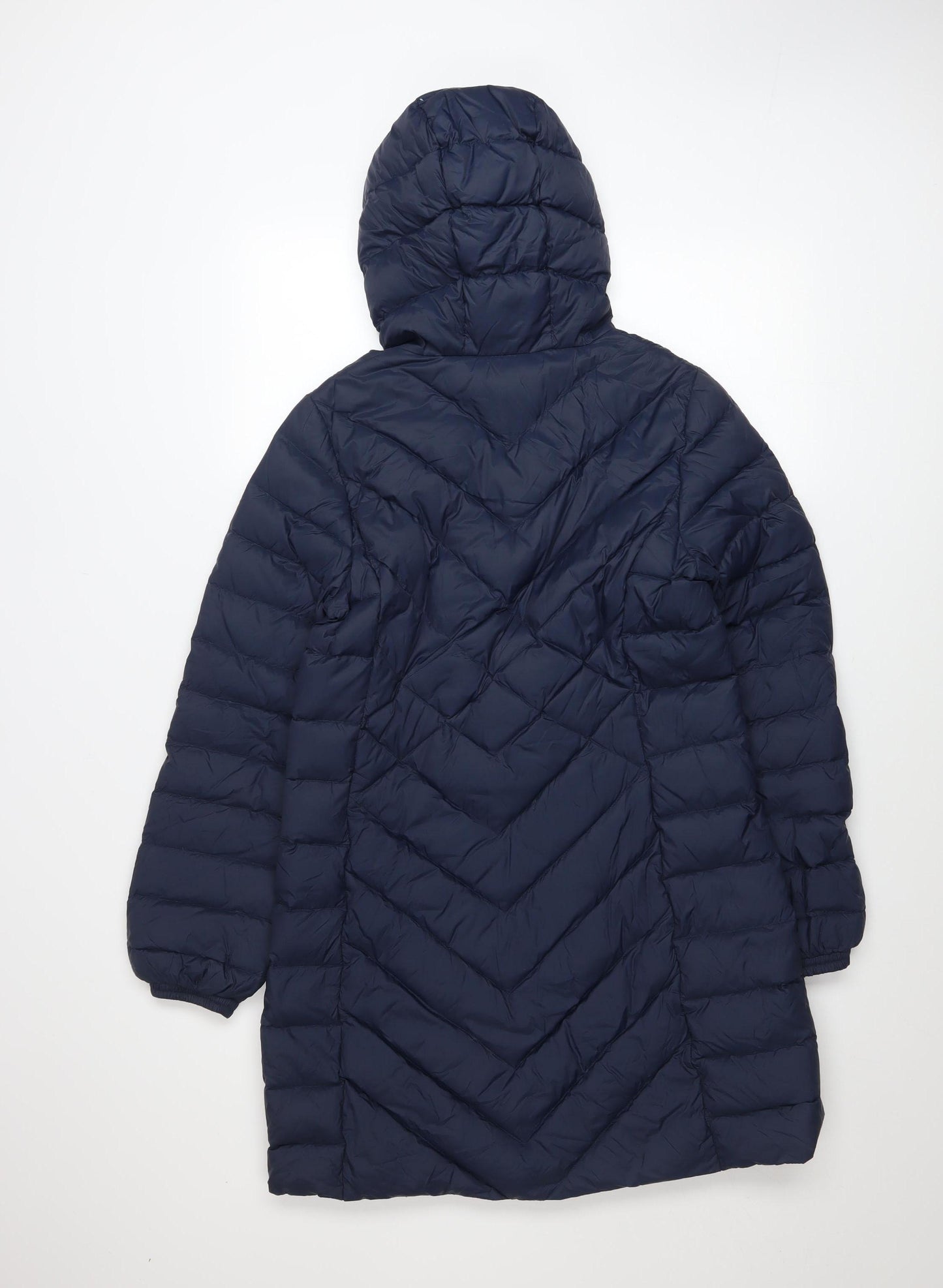 David Barry Women’s Blue Long Hooded Down Puffer Coat Size 12