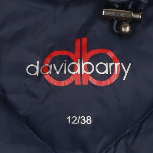David Barry Women’s Blue Long Hooded Down Puffer Coat Size 12