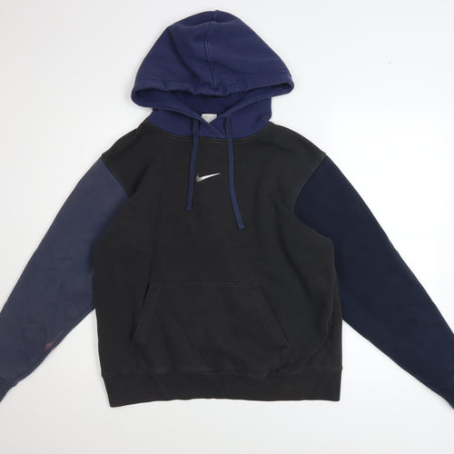 Nike Men's Black Pullover Hoodie M Fleece Sports Sweatshirt