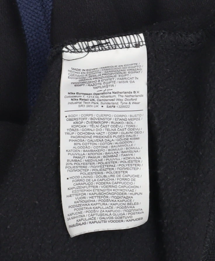 Nike Men's Black Pullover Hoodie M Fleece Sports Sweatshirt