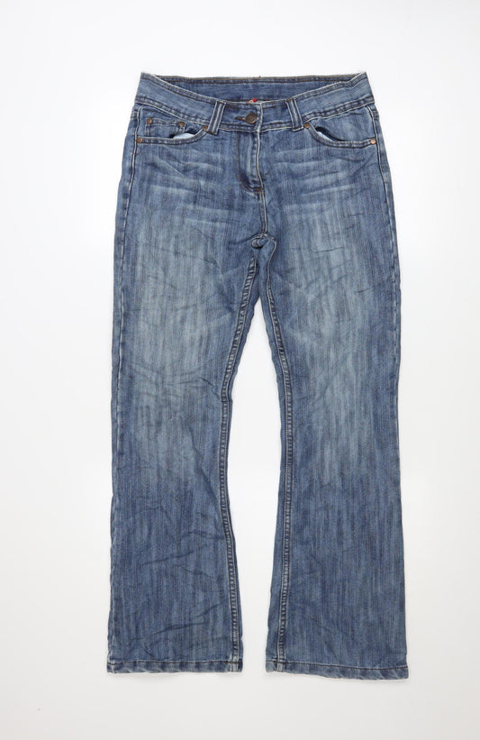 Denim Co Womens Blue Bootcut Jeans Size 12 Regular Fit