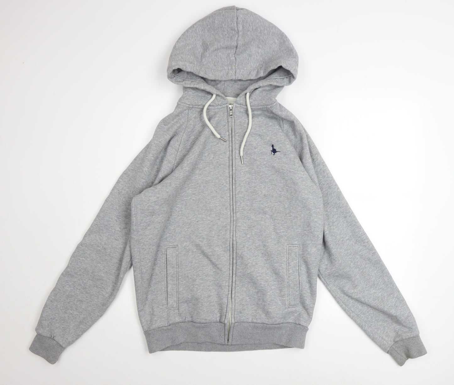 Jack Wills Men’s Grey Full Zip Hoodie M Cotton Blend