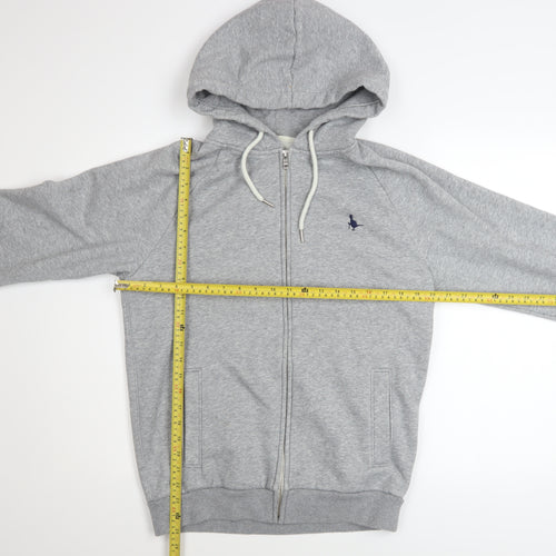 Jack Wills Men’s Grey Full Zip Hoodie M Cotton Blend