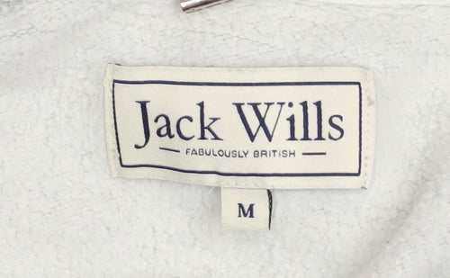 Jack Wills Men’s Grey Full Zip Hoodie M Cotton Blend