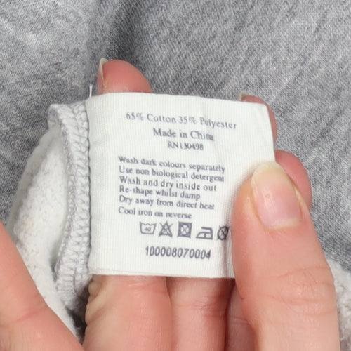 Jack Wills Men’s Grey Full Zip Hoodie M Cotton Blend