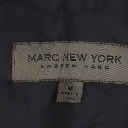 Marc New York Women's Black Quilted Hooded Mid-Length Coat M