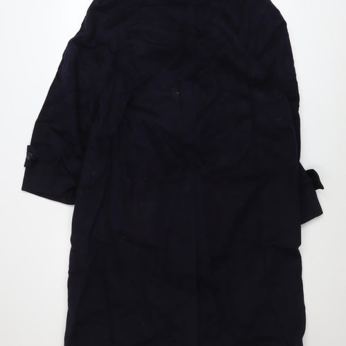 Marks and Spencer Women’s Navy Wool Cashmere Long Overcoat Size 16