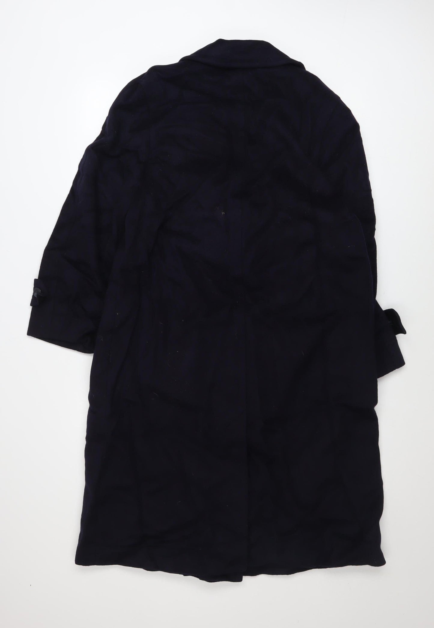 Marks and Spencer Women’s Navy Wool Cashmere Long Overcoat Size 16