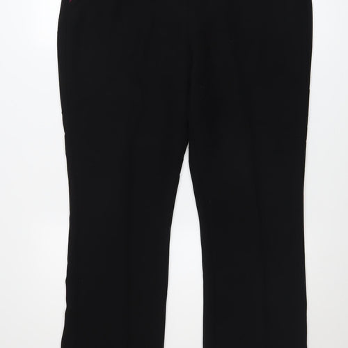 Dorothy Perkins Womens Black Straight Leg Trousers Size 14 Polyester Workwear