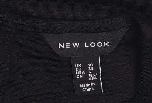 New Look Women's Black Lace Sleeveless Top UK 10 Classic Style