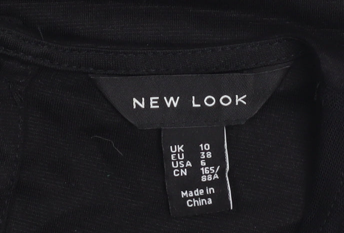 New Look Women's Black Lace Sleeveless Top UK 10 Classic Style