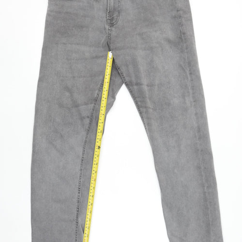 Next Men's Grey Straight Jeans 32W 29L Regular Fit Denim