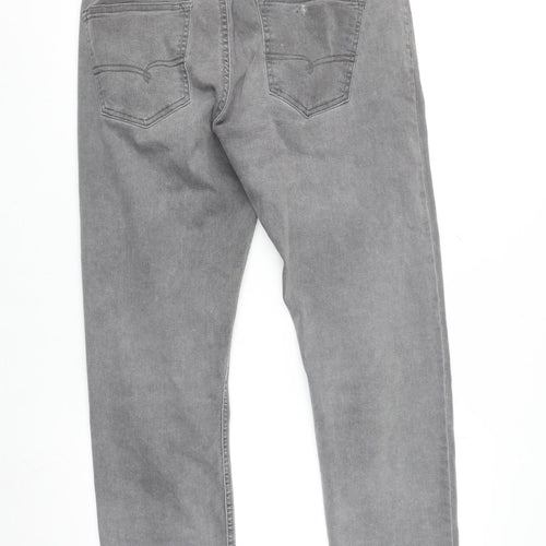 Next Men's Grey Straight Jeans 32W 29L Regular Fit Denim