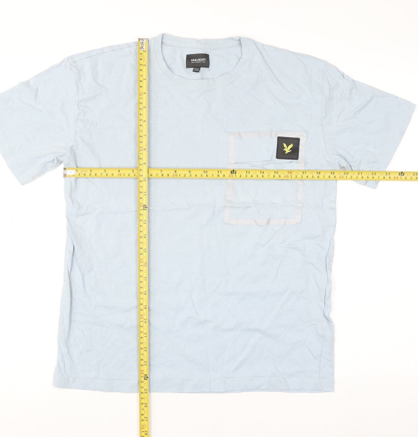 Lyle & Scott Junior Boys Light Blue Cotton Short Sleeve T-Shirt 14/15 Years