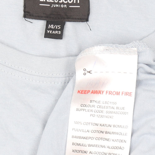 Lyle & Scott Junior Boys Light Blue Cotton Short Sleeve T-Shirt 14/15 Years