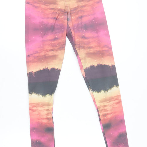 Fit Is An Attitude Womens Pink Multicoloured XS Leggings Activewear