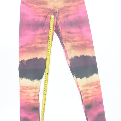 Fit Is An Attitude Womens Pink Multicoloured XS Leggings Activewear