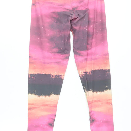 Fit Is An Attitude Womens Pink Multicoloured XS Leggings Activewear
