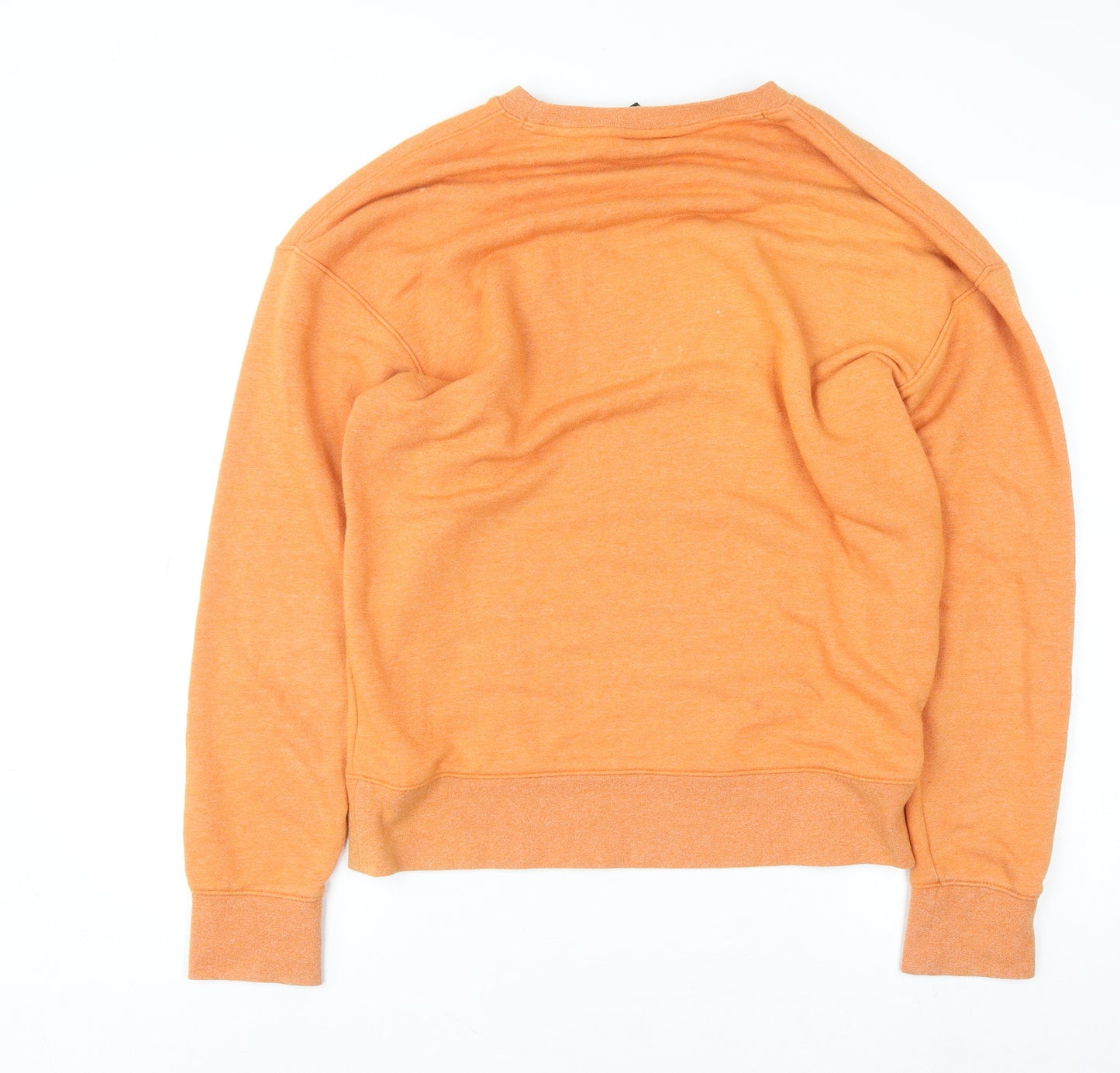 Nike Men's Orange Pullover Sweatshirt M Crew Neck Logo Sportswear