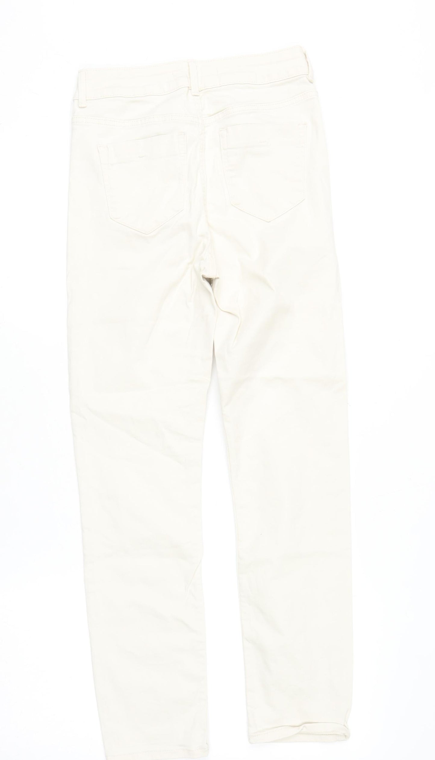 Dunnes Stores Women Beige Straight Leg Stretch Jeans Size 8