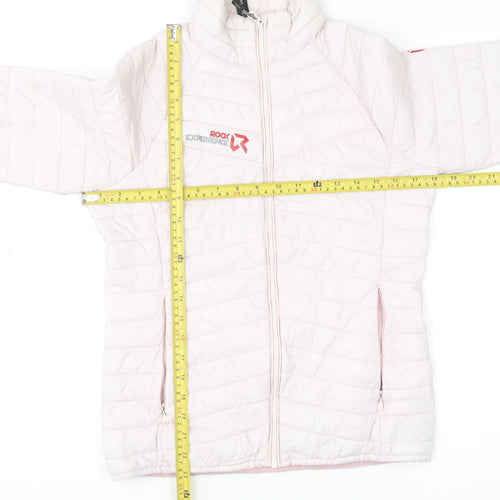 Rock Experience Womens Pink Puffer Jacket S Lightweight Quilted Outdoor