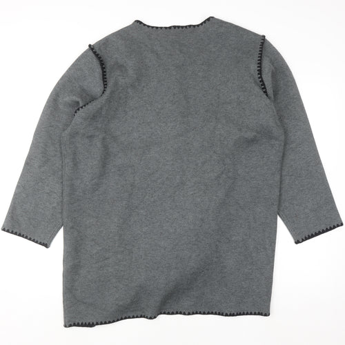 Cyrus Womens Grey 2XL Button Knit Cardigan With Pockets
