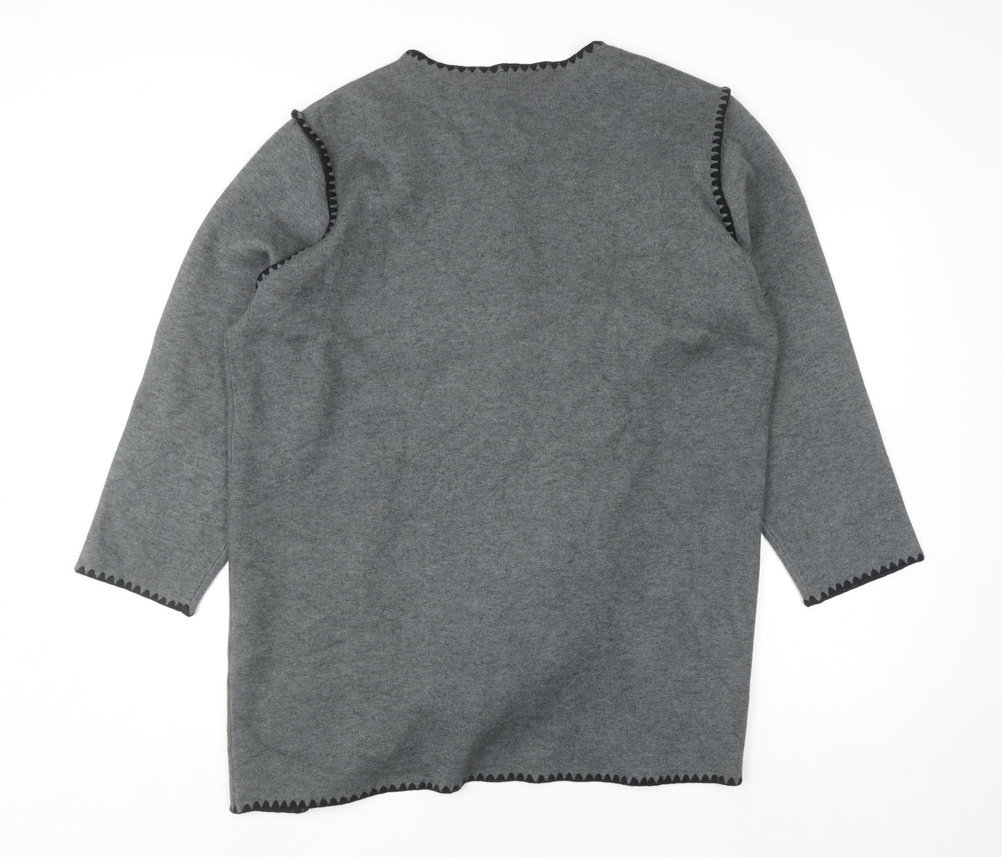 Cyrus Womens Grey 2XL Button Knit Cardigan With Pockets