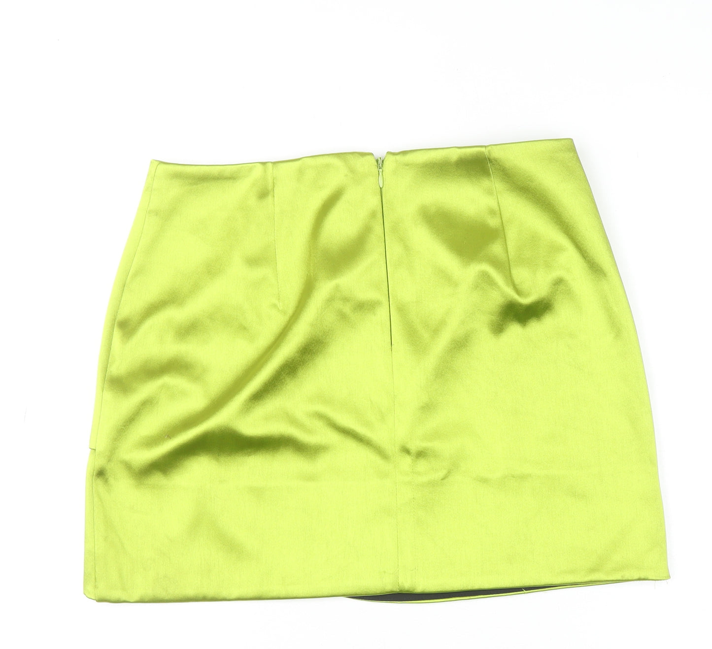 River Island Womens Green Short Wrap Satin Skirt Size 12