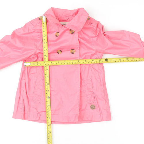 ZY Baby Pink Girls Double Breasted Trench Coat 12-18 Months Polyester Cotton