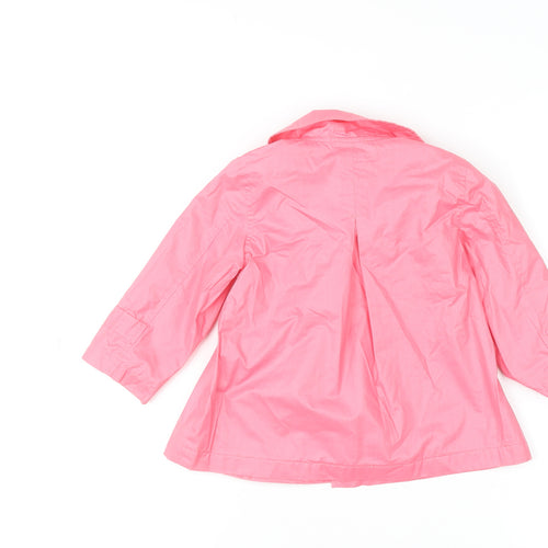 ZY Baby Pink Girls Double Breasted Trench Coat 12-18 Months Polyester Cotton