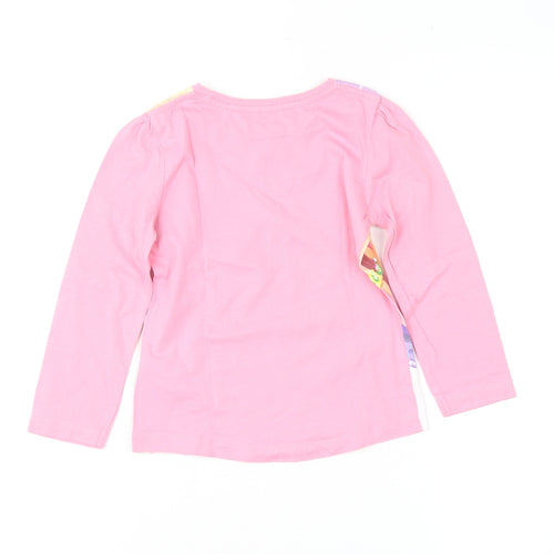 Nickelodeon Girls Pink Shimmer and Shine Long Sleeve Cotton T-Shirt 5 Years