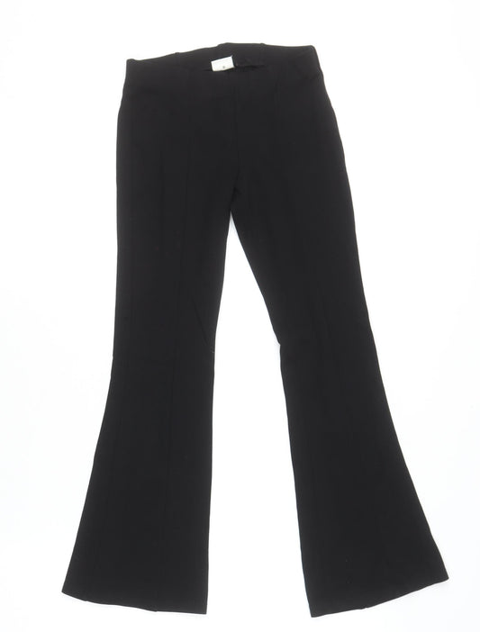 Zara Girls Black 11-12 Years Flared Dress Pants Viscose Blend