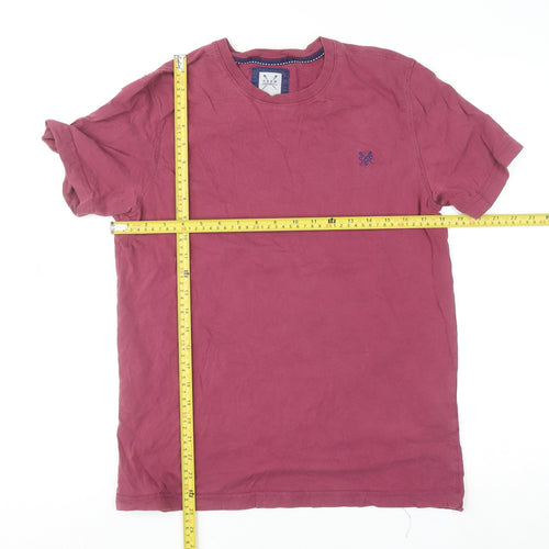 Crew Clothing Co. Men's Red Crew Neck Short Sleeve Cotton T-Shirt Size M