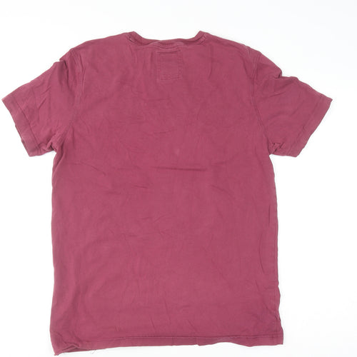 Crew Clothing Co. Men's Red Crew Neck Short Sleeve Cotton T-Shirt Size M