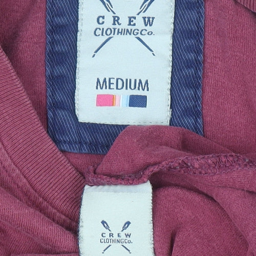 Crew Clothing Co. Men's Red Crew Neck Short Sleeve Cotton T-Shirt Size M