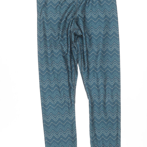 Raqwear Women's Blue Geometric Yoga Leggings Size S