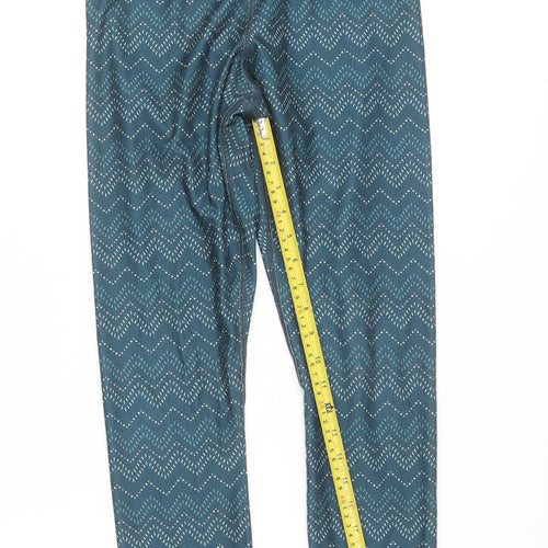 Raqwear Women's Blue Geometric Yoga Leggings Size S