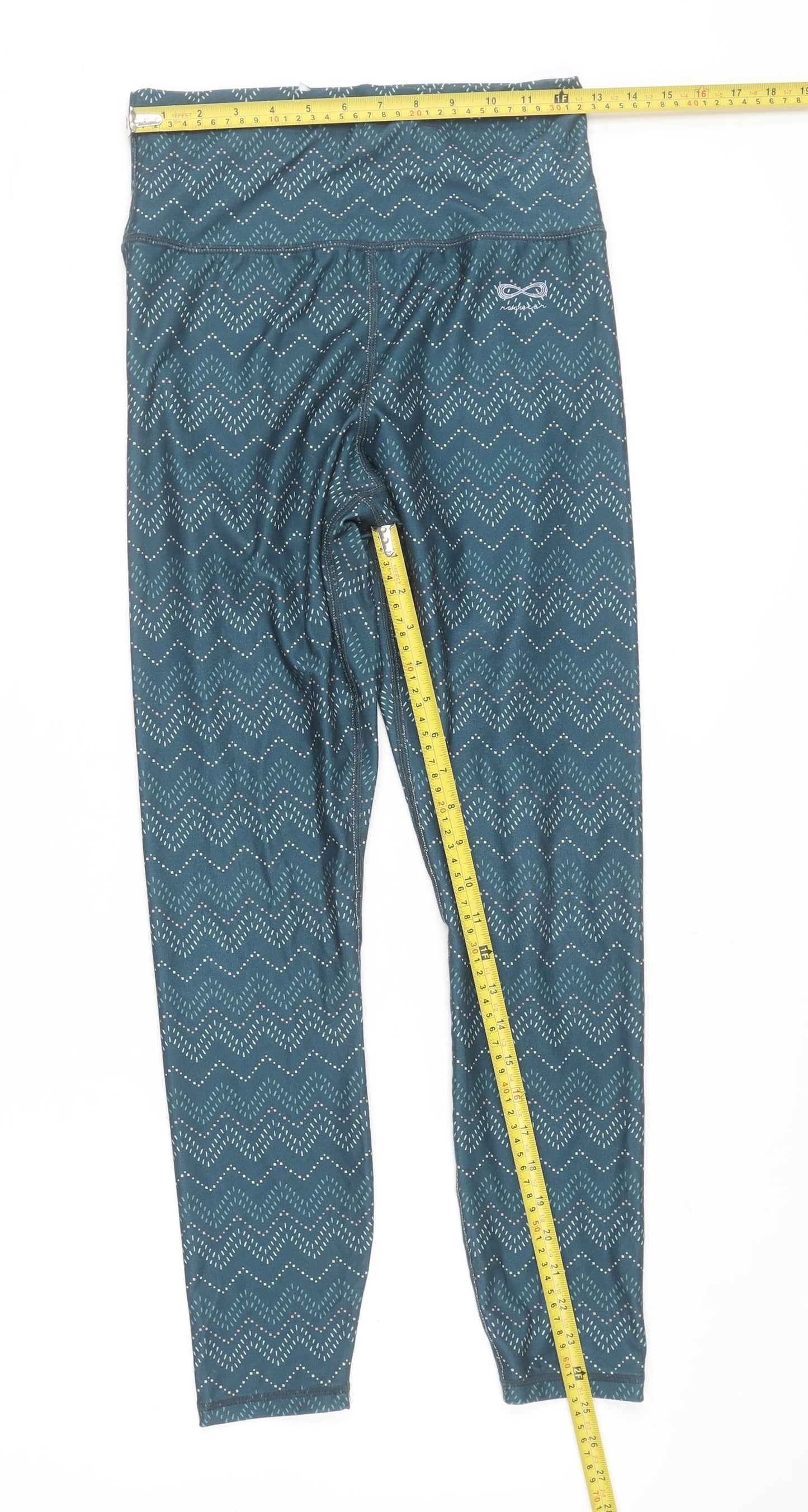 Raqwear Women's Blue Geometric Yoga Leggings Size S