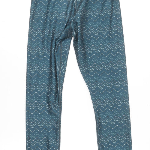 Raqwear Women's Blue Geometric Yoga Leggings Size S