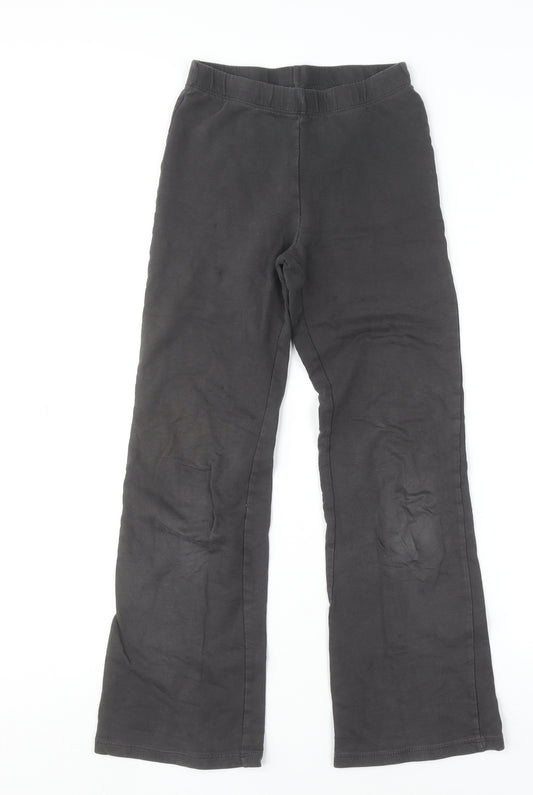 H&M Girls Black Cotton Stretch Jeggings 11-12 Years Comfortable School Trousers