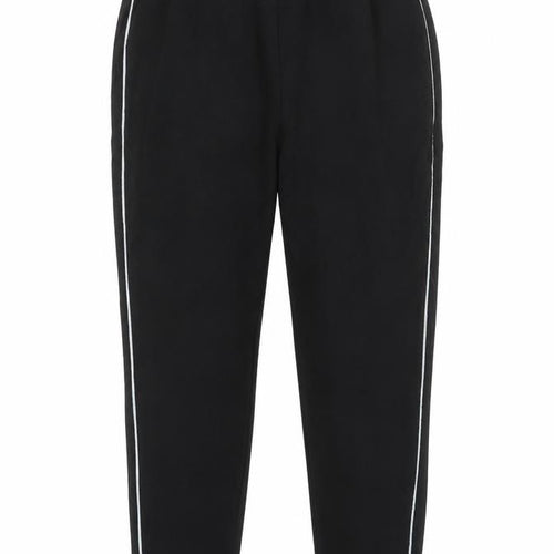 Style London Womens Black XS Jogger Trousers with White Side Stripe
