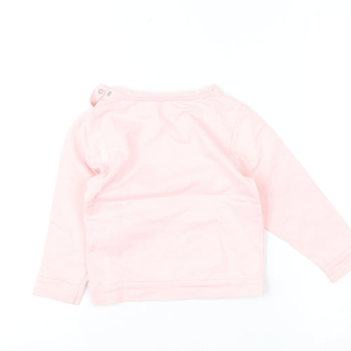 Disney Girls Pink Minnie Mouse Pullover Jumper 2 Years Cotton Long Sleeve