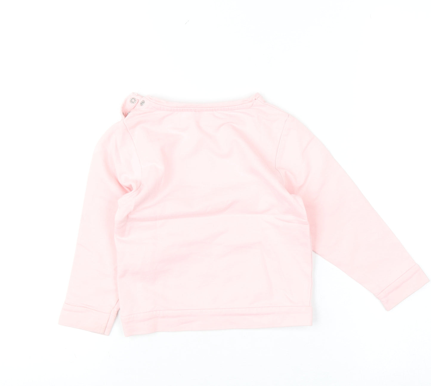 Disney Girls Pink Minnie Mouse Pullover Jumper 2 Years Cotton Long Sleeve