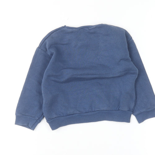 Disney Baby Girls Blue Minnie Mouse Cotton Pullover Jumper 18-24 Months